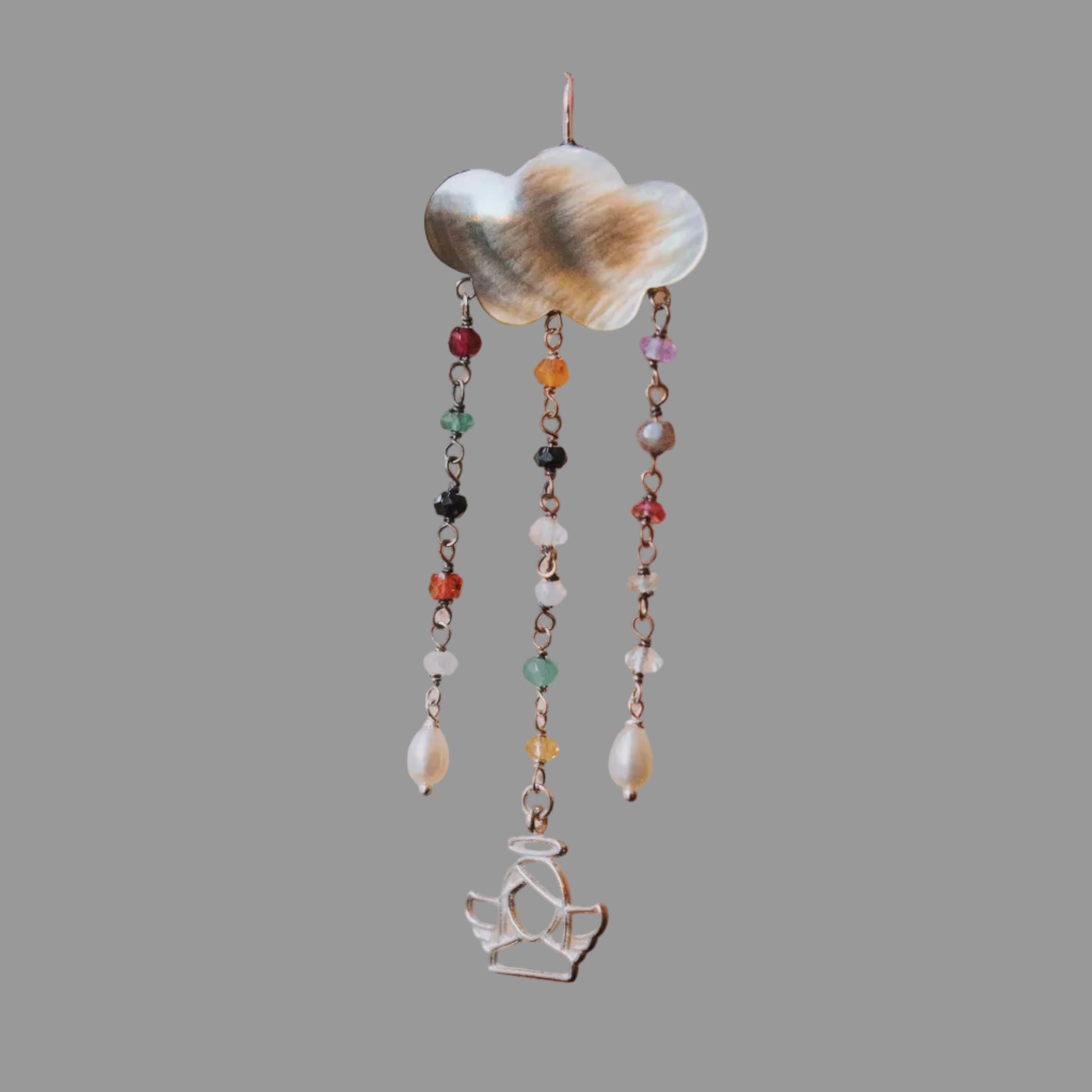 orecchini PIOVONO ANGELI madreperla - margangels.com